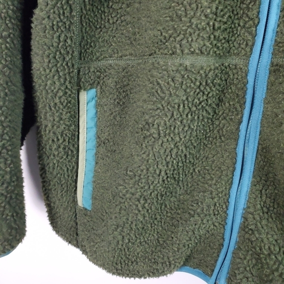 Eddie Bauer Green Sherpa Zip Jacket Men XL - Picture 7 of 11